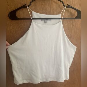 White cropped tank